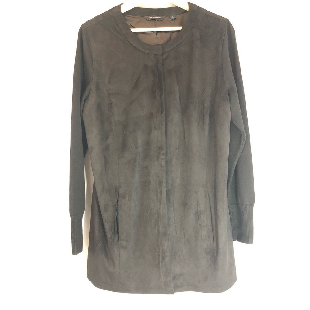 H by Halston Faux Suede and Knit Jacket